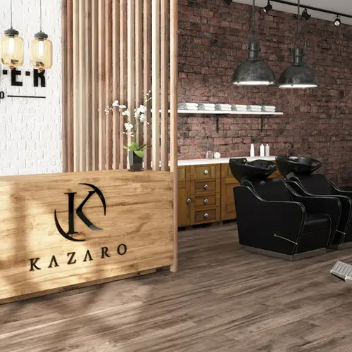 Fotel BARBER, myjnia AVENANT, konsola fryzjerska LUKAS BARBER, poczekalnia WERSAL