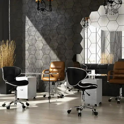 taboret comfort, stolik do manicure glass, krzesło do manicure UNO