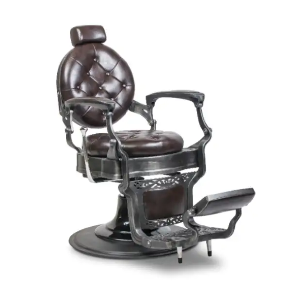 Kadernícke kreslo BARBER BAROK tmavohnedé